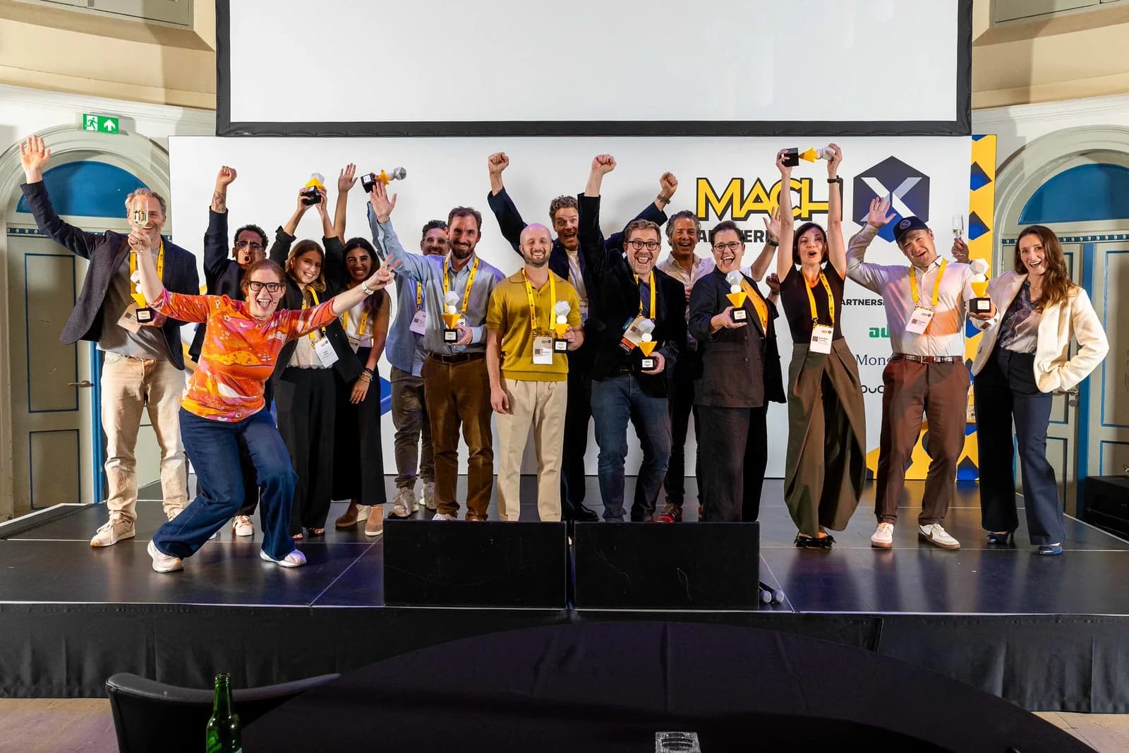 Celebrating award winners on stage